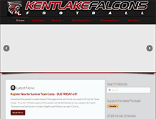 Tablet Screenshot of kentlakefootball.com